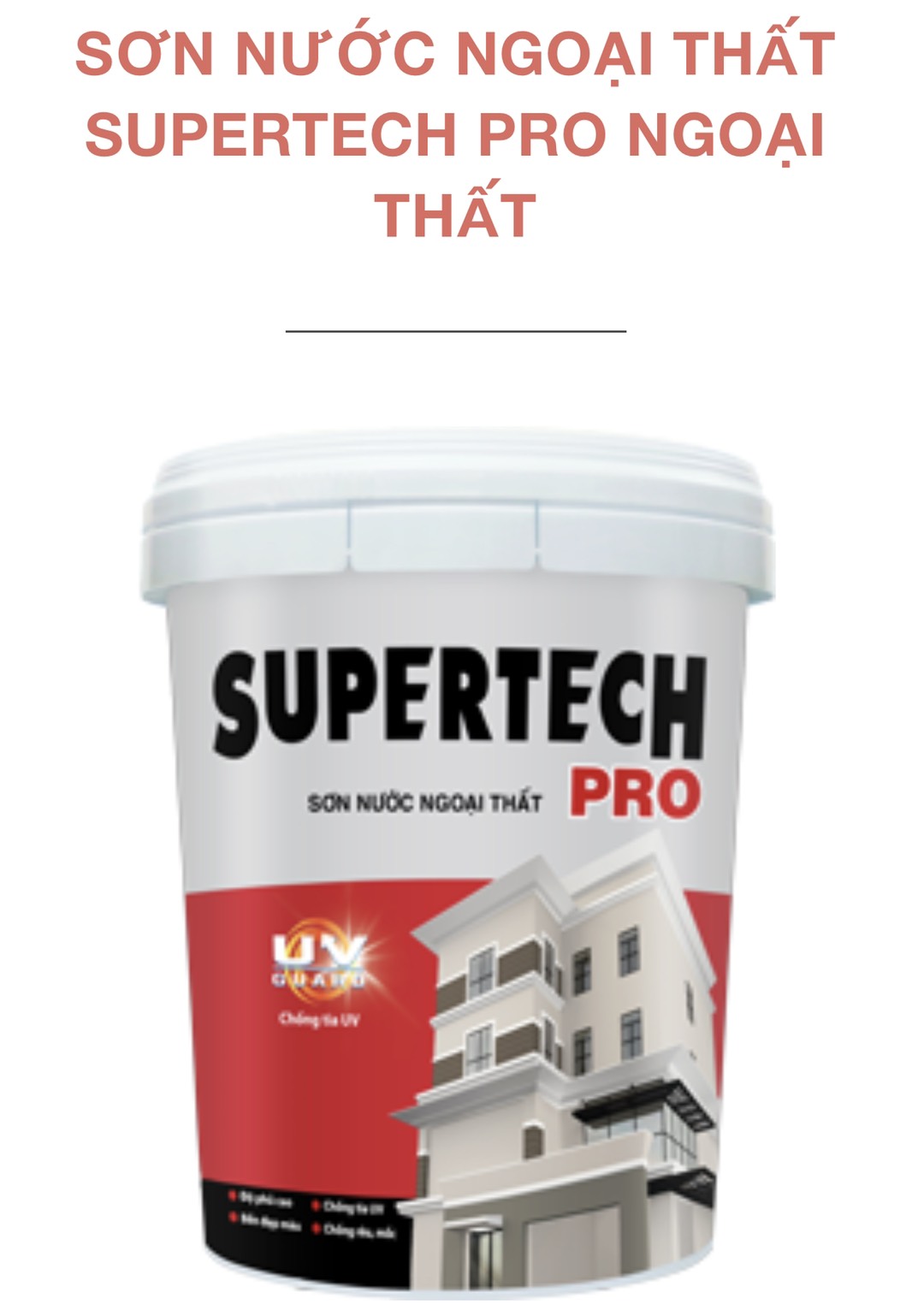 Sơn nước ngoại thất suppertech pro ngoại thất 